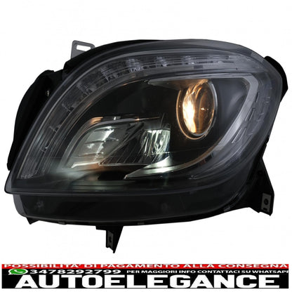 led headlights suitable for mercedes m-class w166 (2012-2015) black 
