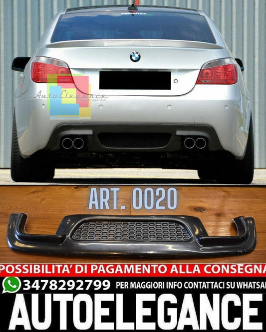 DIFFUSER SUITABLE FOR BMW 5 SERIES E60 E61 M5 LOOK BLACK GLOSSY BLACK DESIGN 