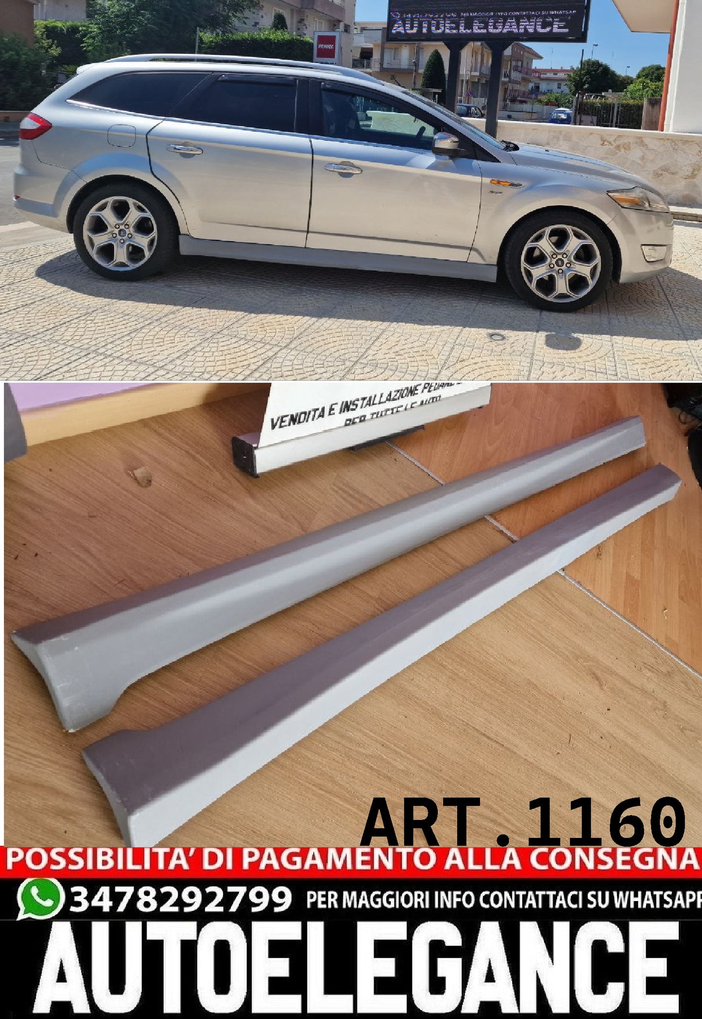 MINIGONNE ADATTE PER FORD MONDEO MK4 2007-2015 LOOK GREZZO DESIGN SPORTIVO