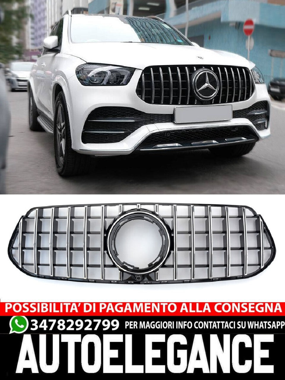 Griglia sportiva per Mercedes V167 GLE DAL 2019 PANAMERICANA AMG GT OPTIK