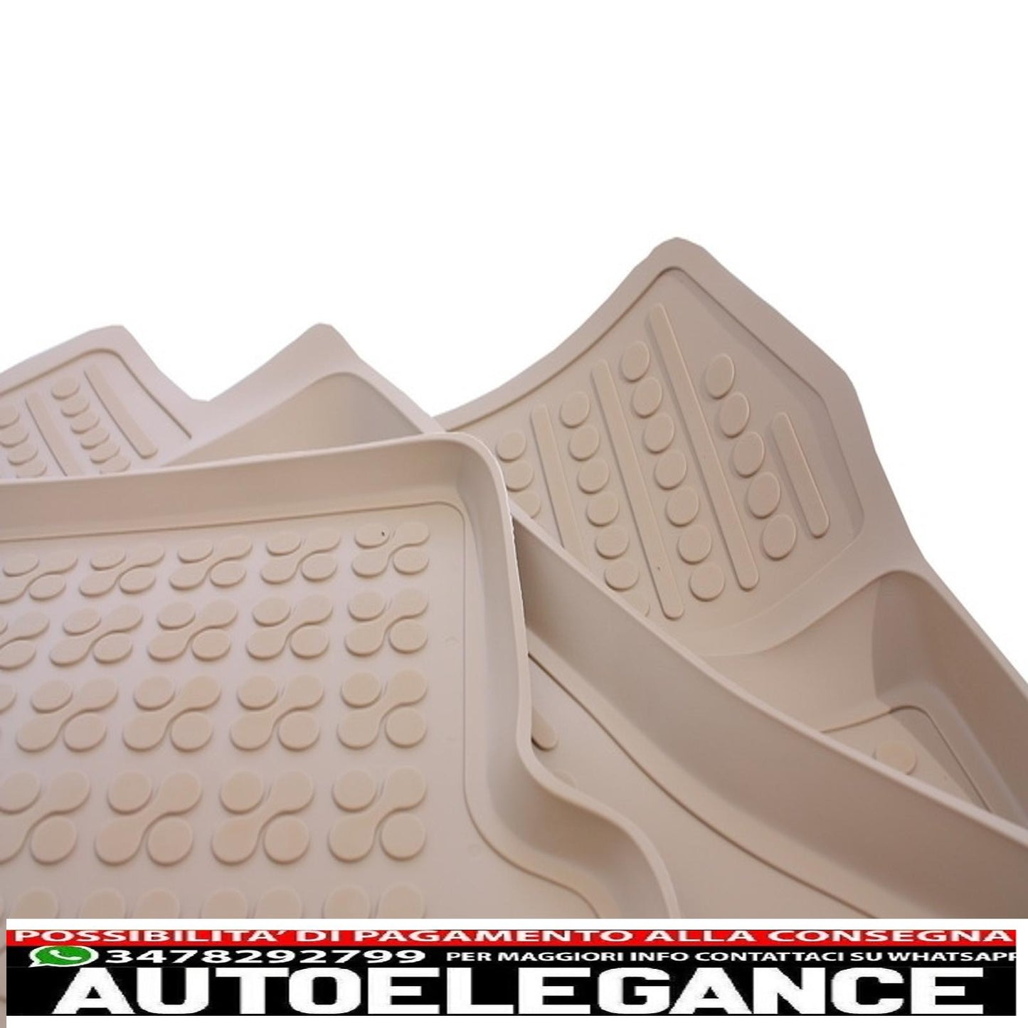 Beige rubber mat suitable for Mercedes A-Class W176 (2012-2018) Gla X156 (2013-)
