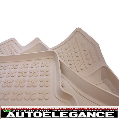 Beige rubber mat suitable for Mercedes A-Class W176 (2012-2018) Gla X156 (2013-)