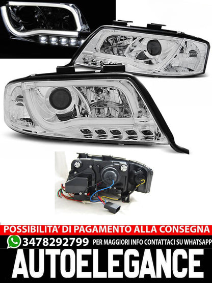 CHROME DRL HEADLIGHT TUBE for AUDI A6 05.97-05.01