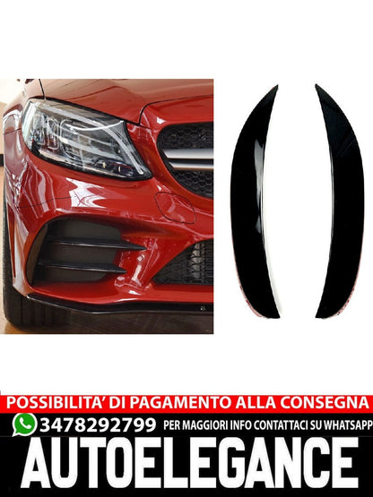 SPOILER FLAPS CANARD ADATTO PER MERCEDES CLASSE W205 CON EQUIPAGGIAMENTO AMG