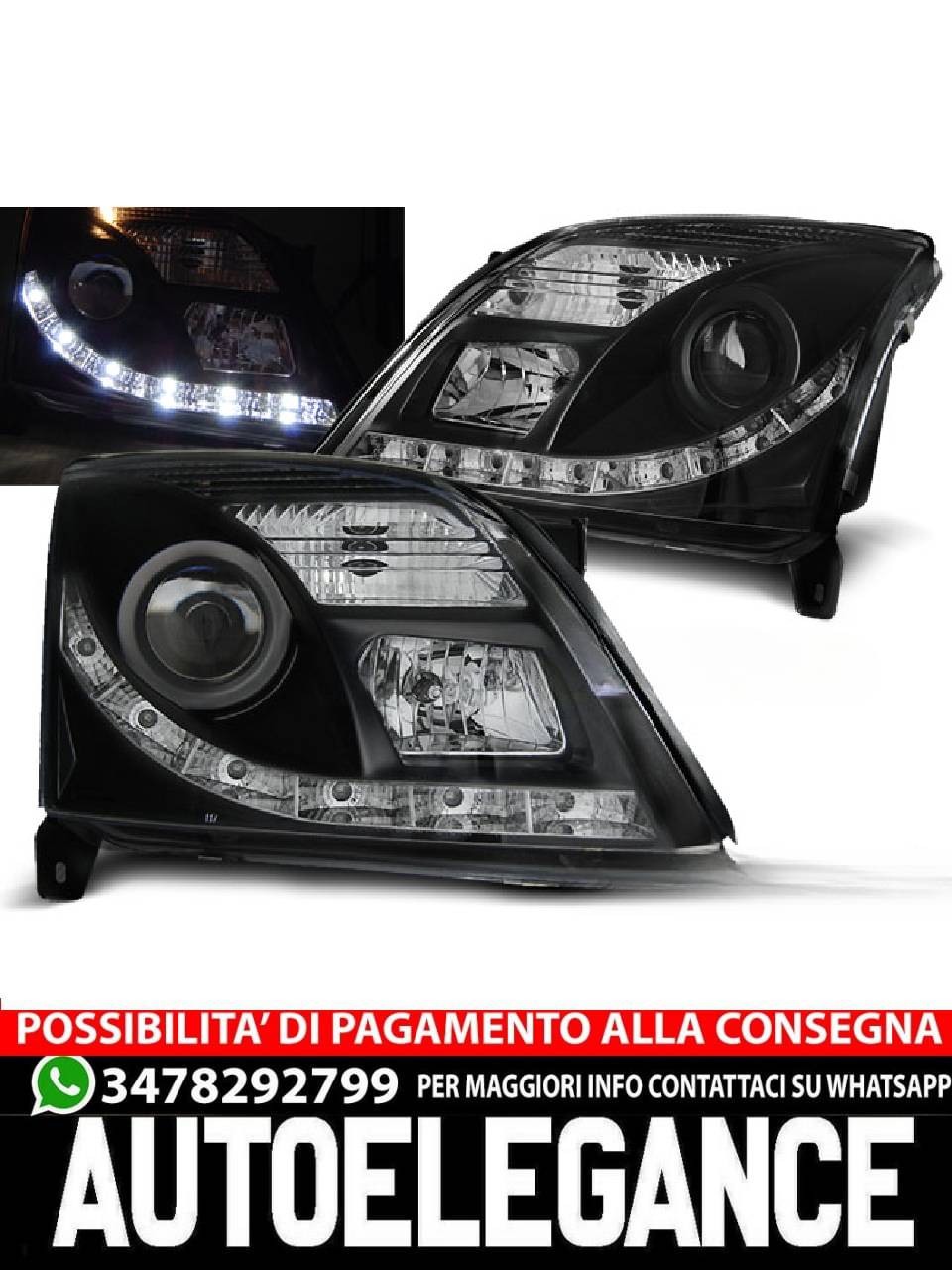 OPEL VECTRA C 04.02-08.05 NERO LUCE DIURNA