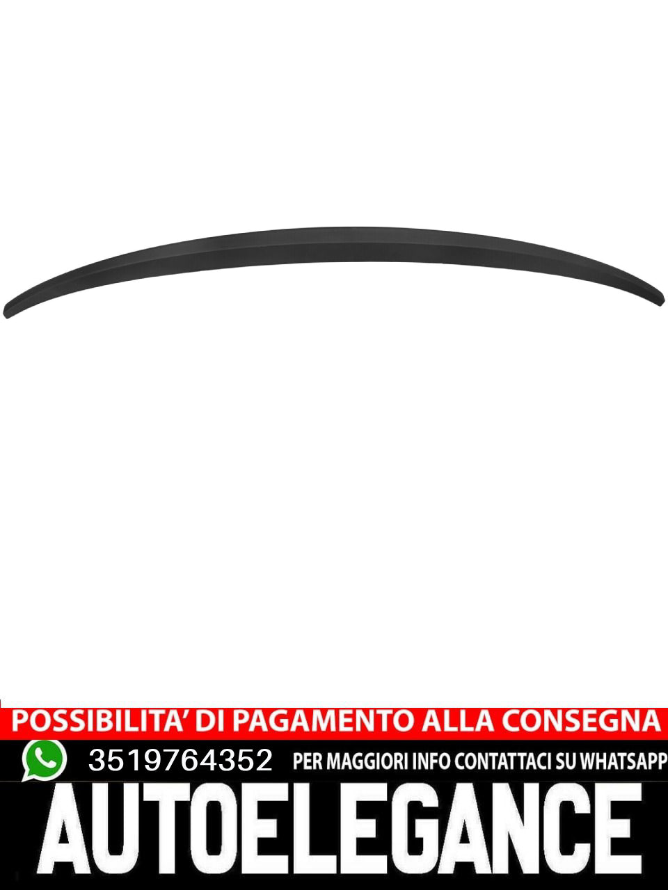 Rear spoiler suitable for Audi A3 8Y sedan S3 look unpainted black