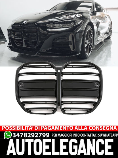 ADATTO PER BMW SERIE 4 G22 G23 GRIGLIA SPORTIVA NERO LUCIDO