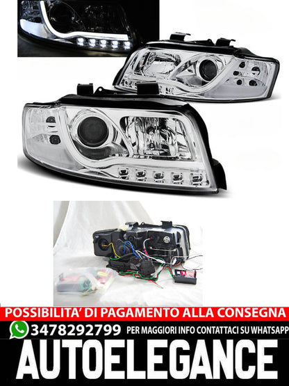 TUBO FARI DRL CROMATO per AUDI A4 10.00-10.04