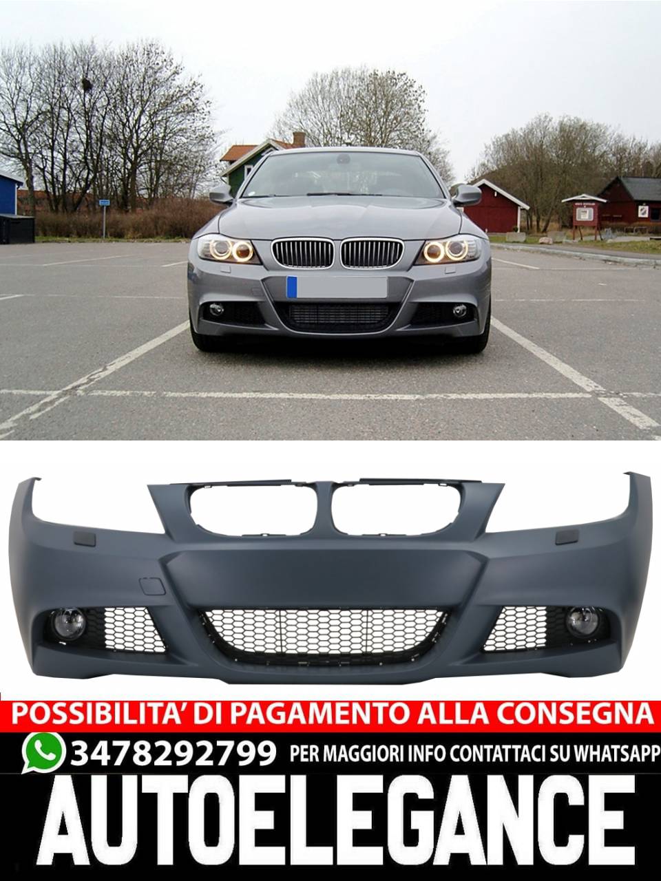Front Bumper Suitable for BMW 3 Series E90 Sedan E91 Touring LCI 2008-2011