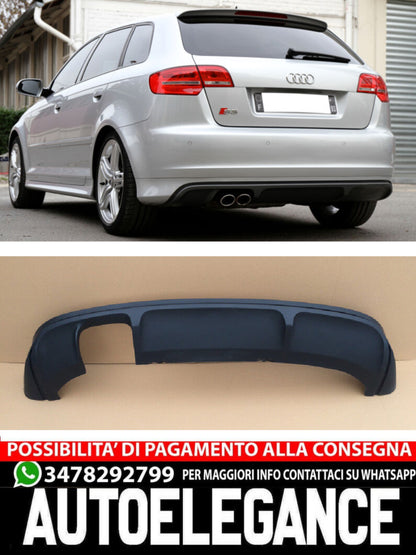 DIFFUSORE COMPATIBILE PER AUDI A3 8P SPORTBACK S3 LOOK
