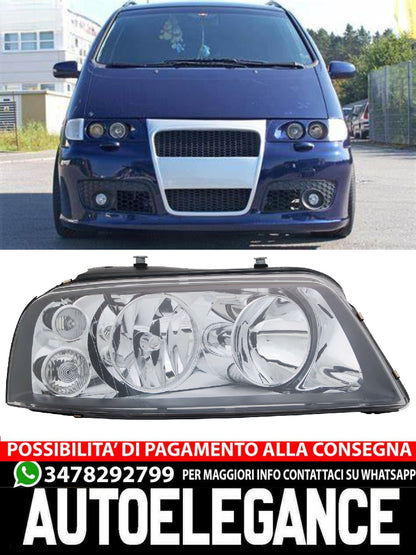 Headlight Set for VW Sharan 7M Seat Alhambra 7V Black LWR Engine H1 H7 
