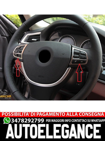 For BMW 5 Series F10 F11 Steering Wheel Panel Frame Chrome Matte