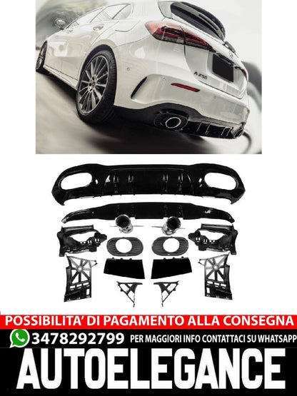 Diffusore spoiler posteriore + terminali di scarico 2x1 (CHROM) in LOOK SPORT