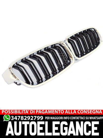 SUITABLE FOR BMW 3 SERIES F30 F31 SPORT RADIATOR GRILLE DOUBLE BRIDGE BLACK CHROME 