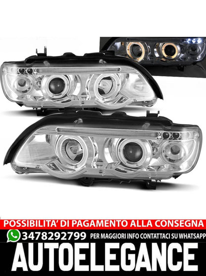 FARI ANGEL EYES CHROME per BMW X5 E53 09.99-10.03