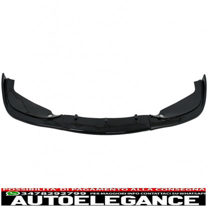 Front bumper additional spoiler suitable for BMW 3 series e46 m3 sedan touring (1998-2004) piano black
