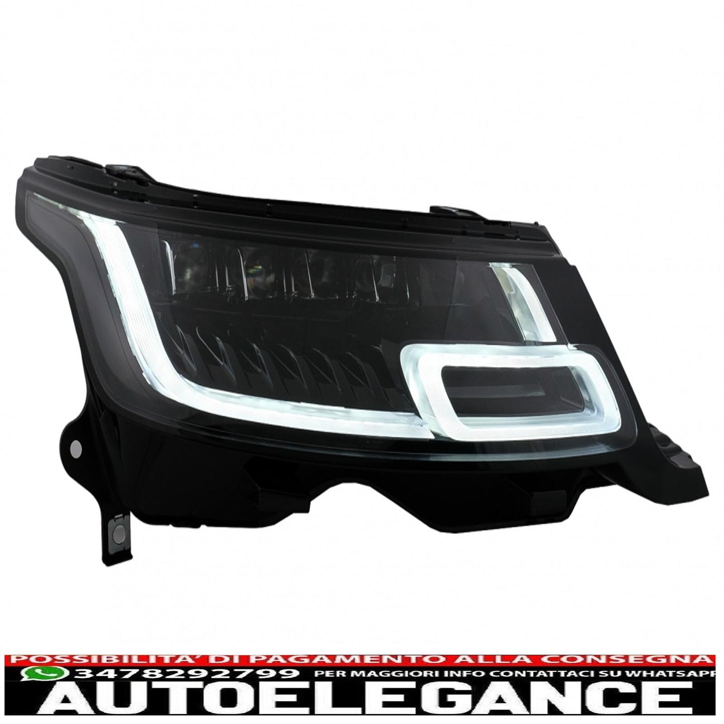 LED headlights suitable for Land Rover Range Sport L494 (2013-2017) with dynamic conversion of direction indicators to Matrix Look model from 2018 onwards 