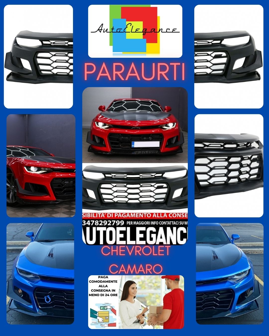 FRONT BUMPER FITS CHEVROLET CAMARO LT/RS/SS (2015-2018)