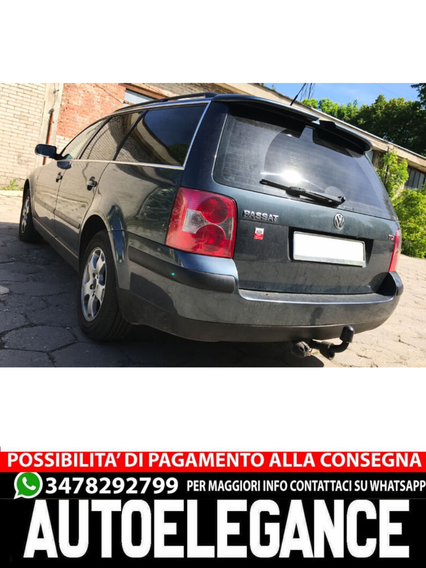 SPOILER COMPATIBILE PER VW PASSAT BREAK B5 B5.5 3B 3BG 1996-2005