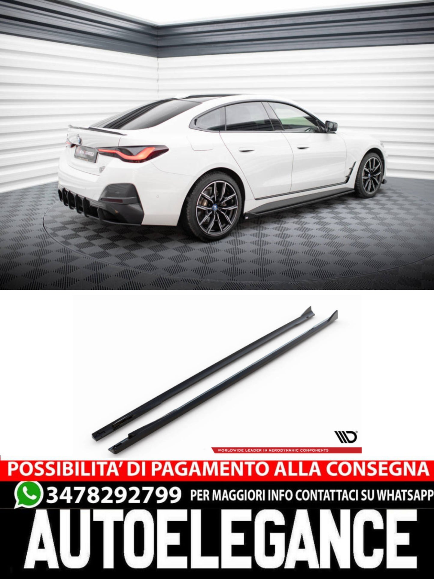 MINIGONNE LATERALI V.1 adatte per  BMW I4 M-PACK G26  (2021 - )