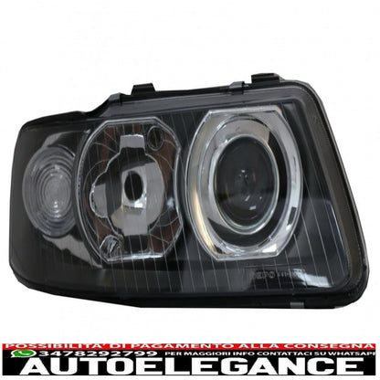 headlights suitable for audi a3 8l (09.2000-2003) black monoblock design 