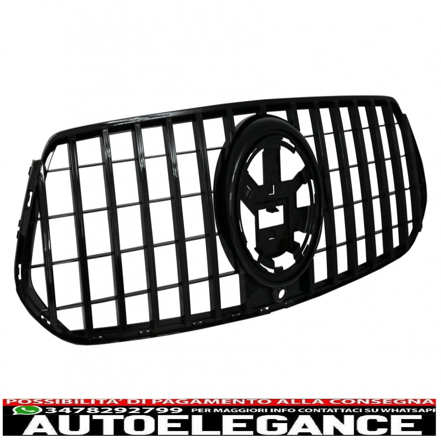Griglia anteriore centrale adatta per mercedes gle suv w167 v167 gle coupe c167 pacchetto sportivo (2019-up) gtr design panamericana tutto nero
