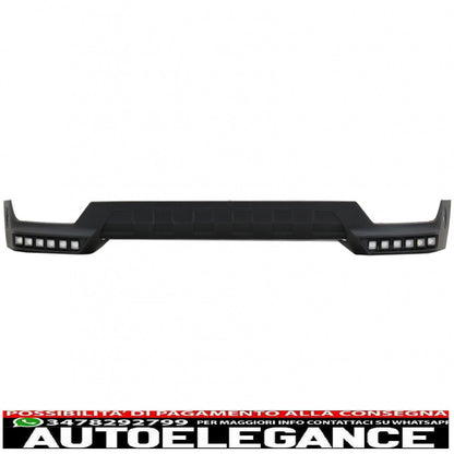 Front bumper spoiler led drl extension suitable for mercedes g class w463 (1989-2017) black design 