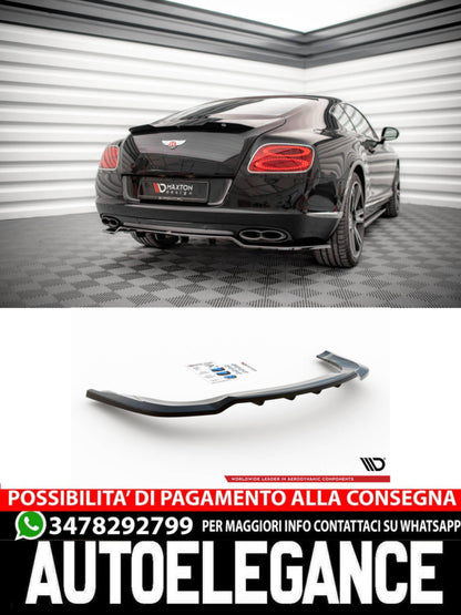 SPLITTER POSTERIORE CENTRALE (CON BARRE VERTICALI) compatibile per BENTLEY CONTINENTAL GT V8 S MK2