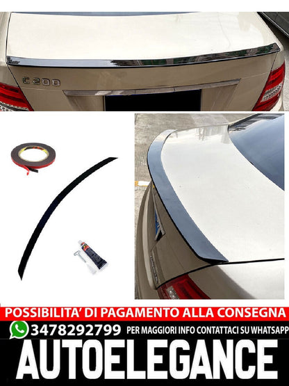 SPOILER POSTERIORE LIP NERO LUCIDO per Mercedes W204 Classe C