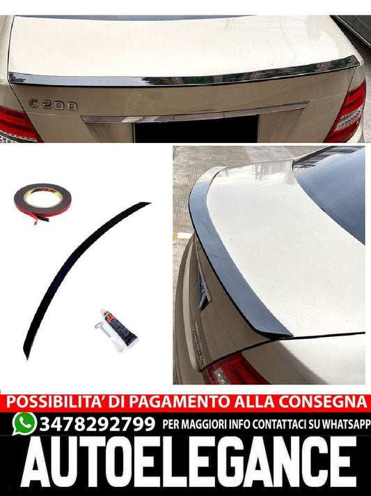 SPOILER POSTERIORE LIP NERO LUCIDO per Mercedes W204 Classe C
