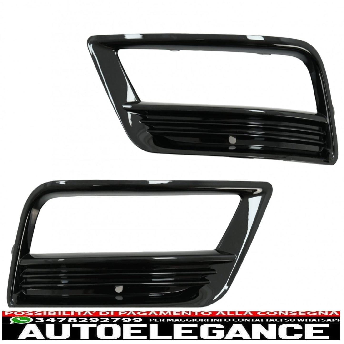 griglie laterali paraurti anteriore adatto per vw golf vii 7 (2013-2017) r-line design pianoforte nero