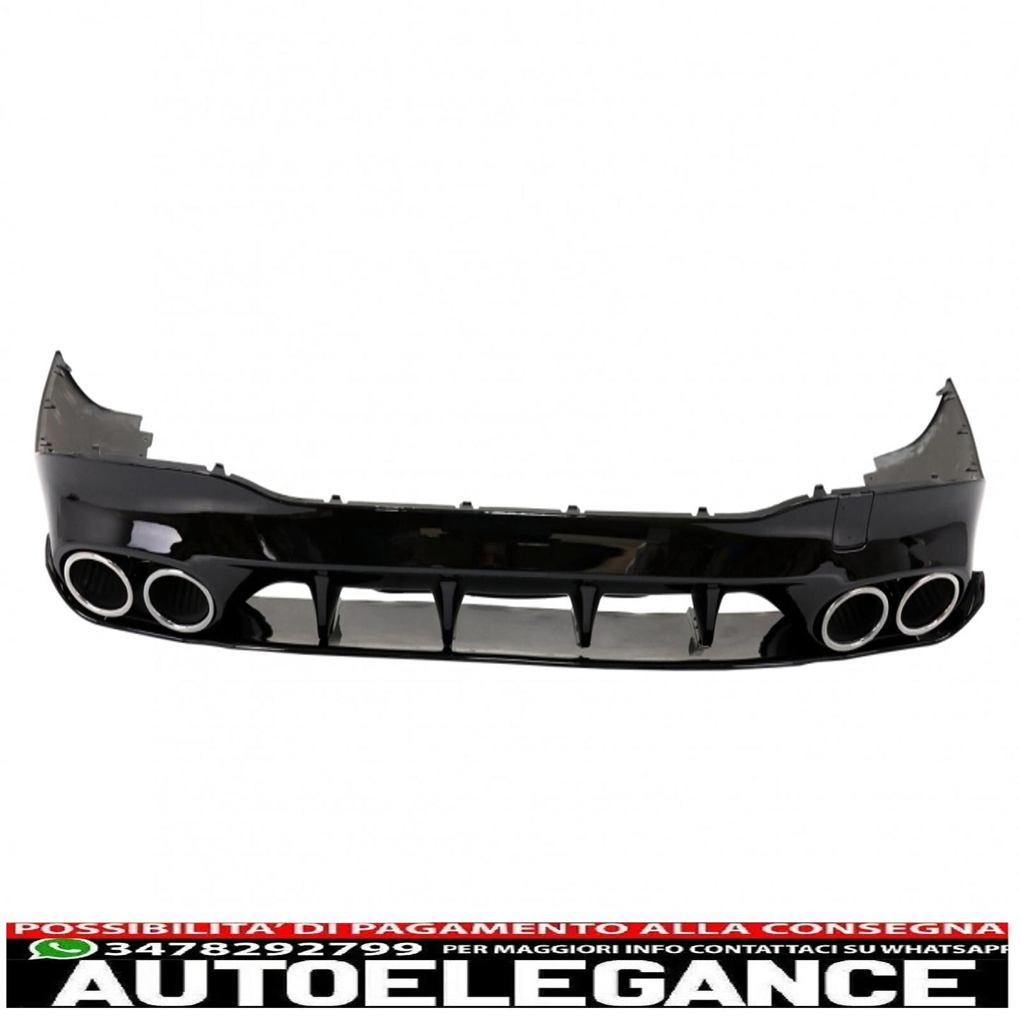 Rear diffuser and chrome tailpipes suitable for mercedes cla x118 shooting Brake c118 coupe sport line (2019-up) cla45s design aerodynamic package