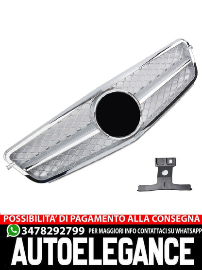 Griglia sportiva per Mercedes W204 S204 C argento cromato C63 AMG LOOK