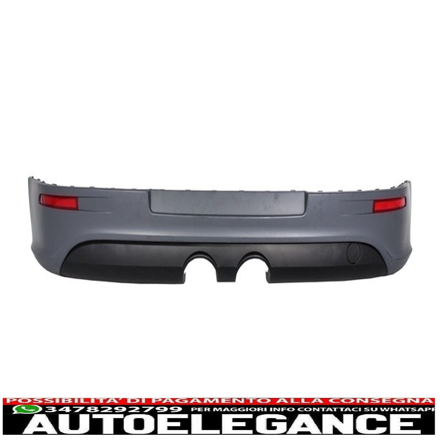Rear bumper extension complete exhaust system suitable for vw golf v 2003-2008 with rear lights black/smoke Dynamic R32 look