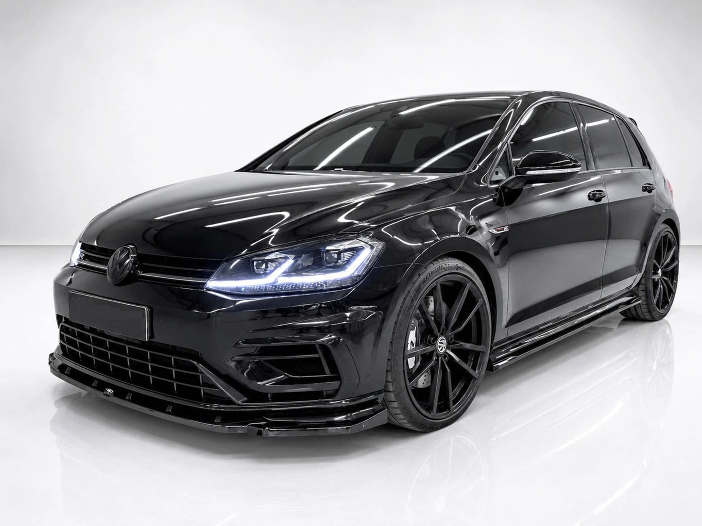 👉GONNE LATERALI ESTENSIONI PER VW GOLF MK7 FL R /R-LINE ABS NERO LUCIDO👈