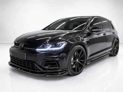 👉GONNE LATERALI ESTENSIONI PER VW GOLF MK7 FL R /R-LINE ABS NERO LUCIDO👈