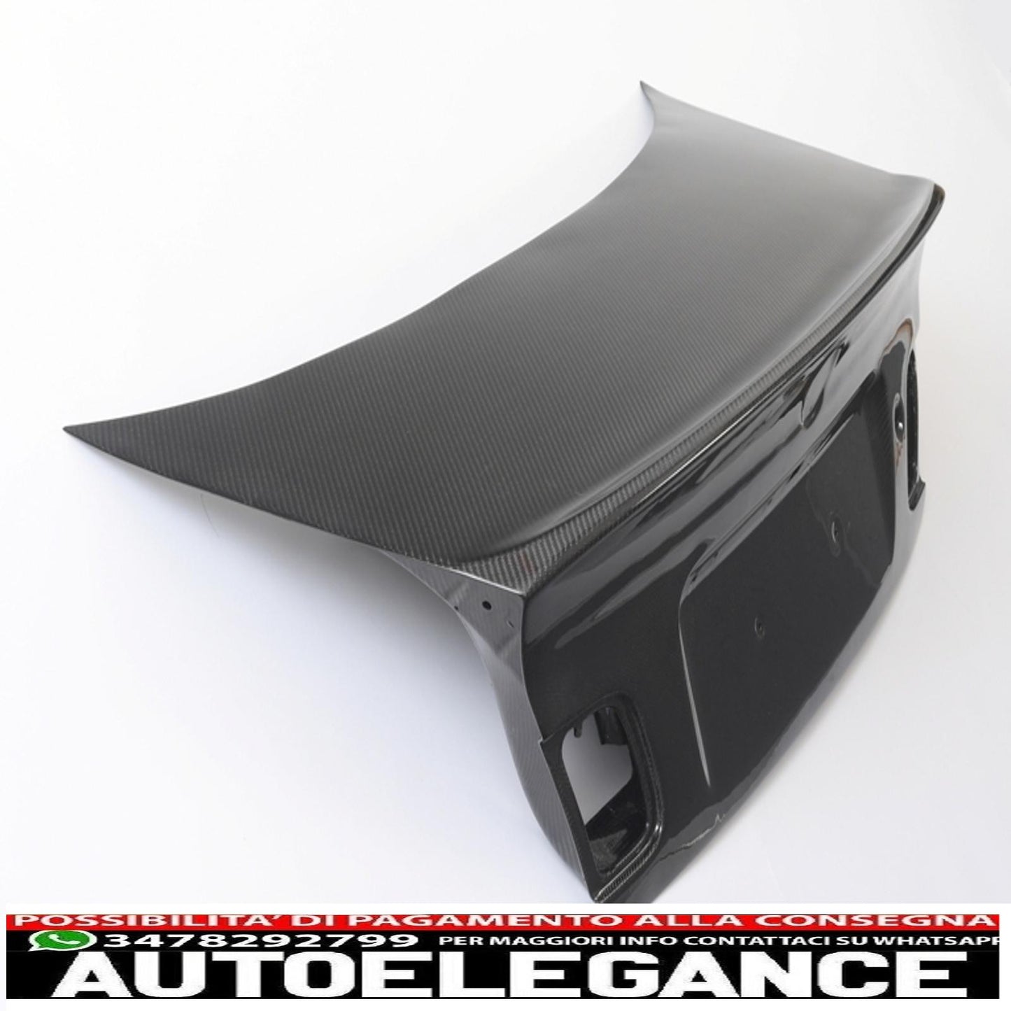 Coperchio del bagagliaio in vera fibra di carbonio adatto per BMW E46 Serie 3 Berlina 4 Porte (1998-2005) Design CSL AUTOELEGANCERICAMBI