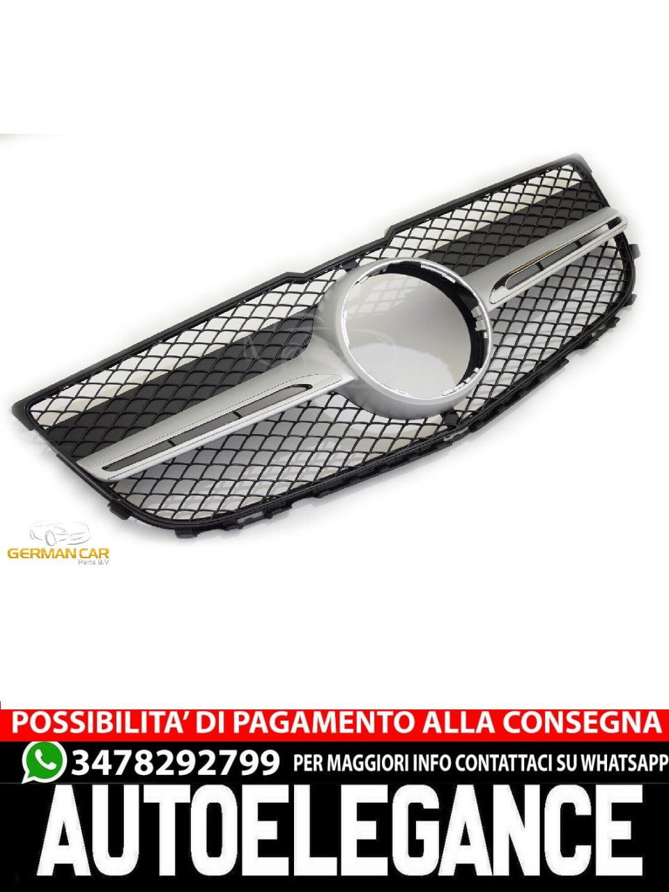 Griglia sportiva per Mercedes X204 Classe GLK cromata FACELIFT AMG LOOK