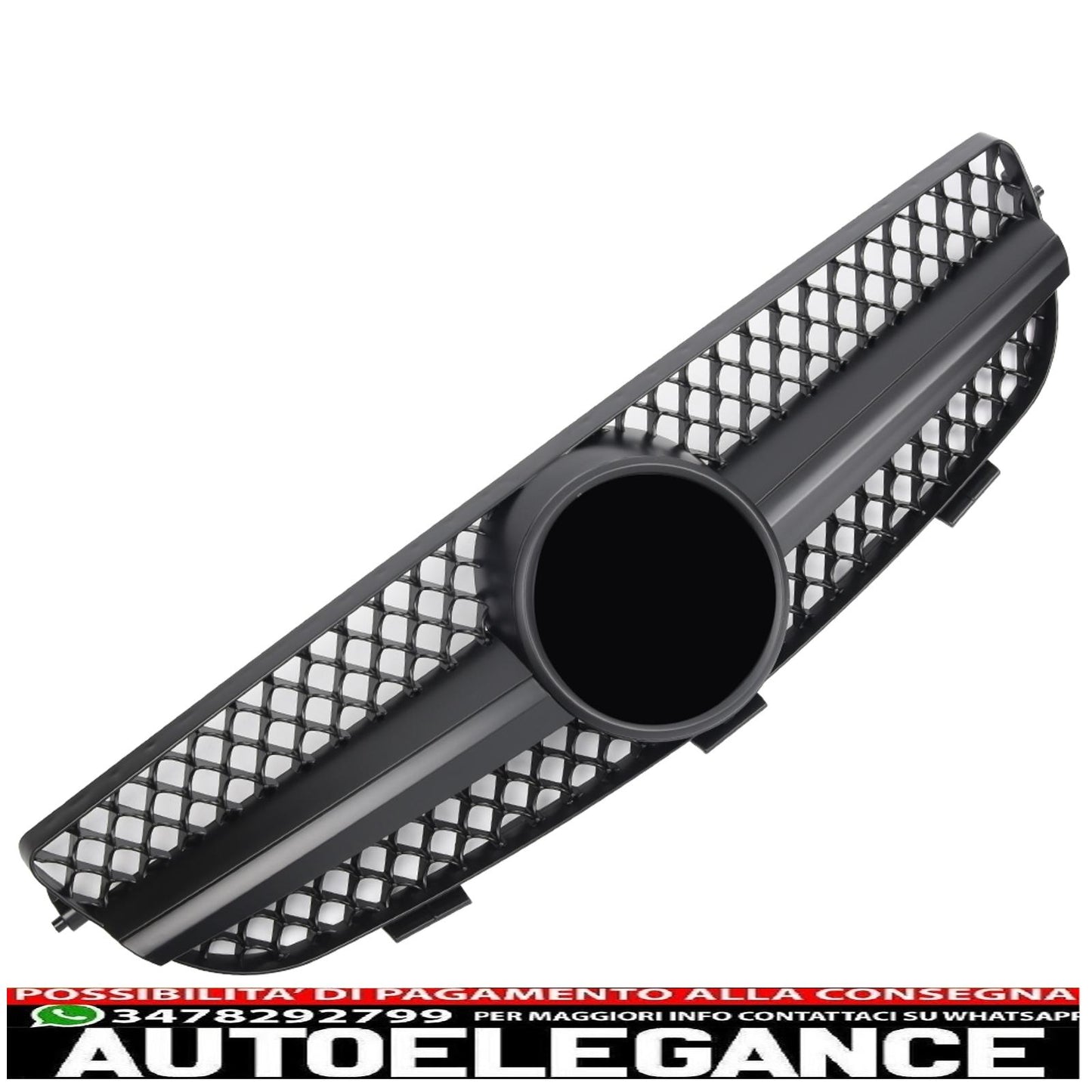 Griglia del radiatore sportiva per Mercedes W209 CLK nero opaco