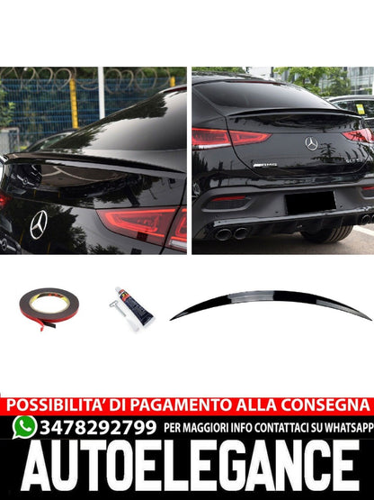 Adatto per Mercedes C167 GLE Coupé LABBRO SPOILER POSTERIORE NERO LUCIDO
