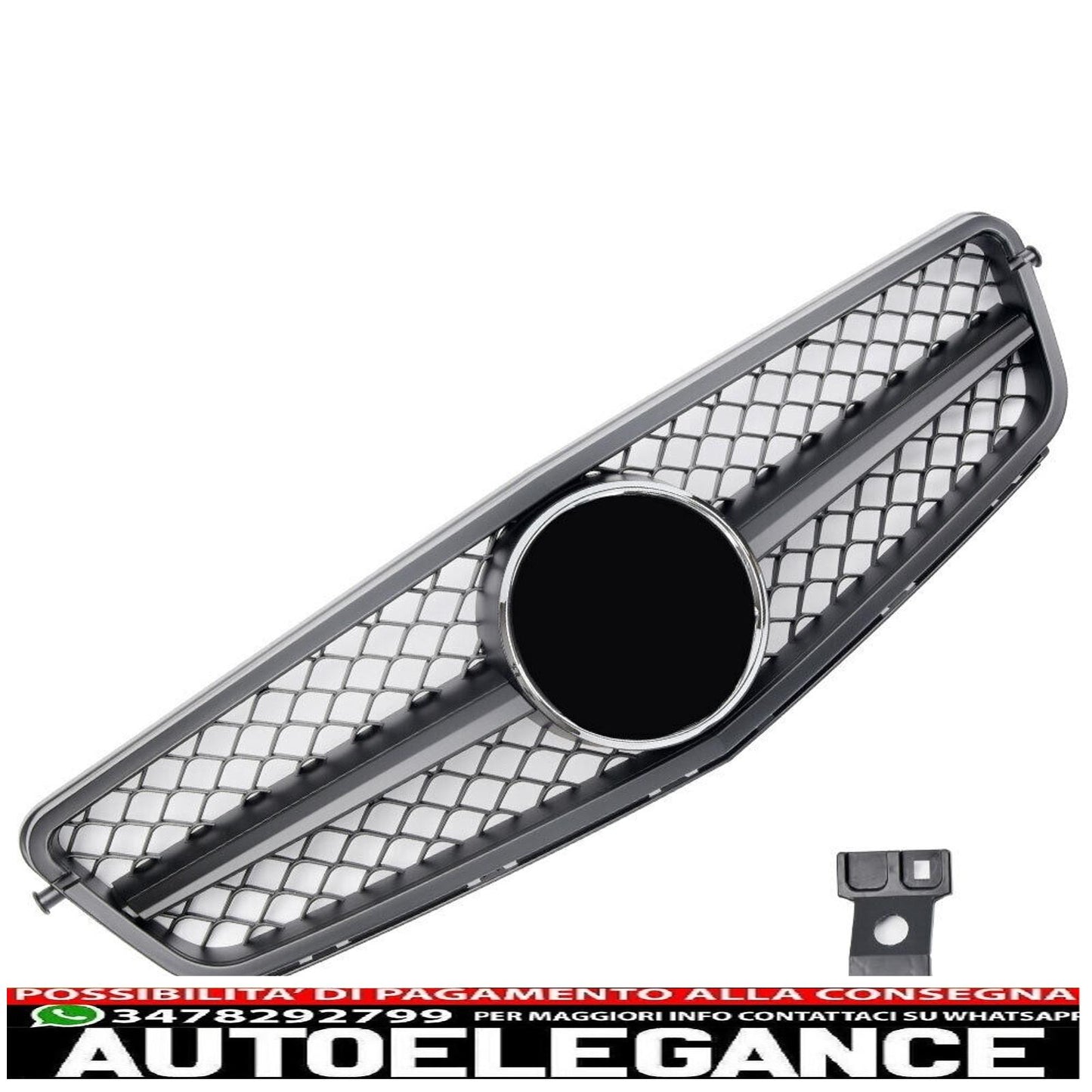 griglia sportiva griglia radiatore adatta per mercedes w204 c204 coupe nero opaco-mostra il titolo originaletesto originalegrill sport kühlergrill passt für mercedes w204 c204 coupe matt schwarz