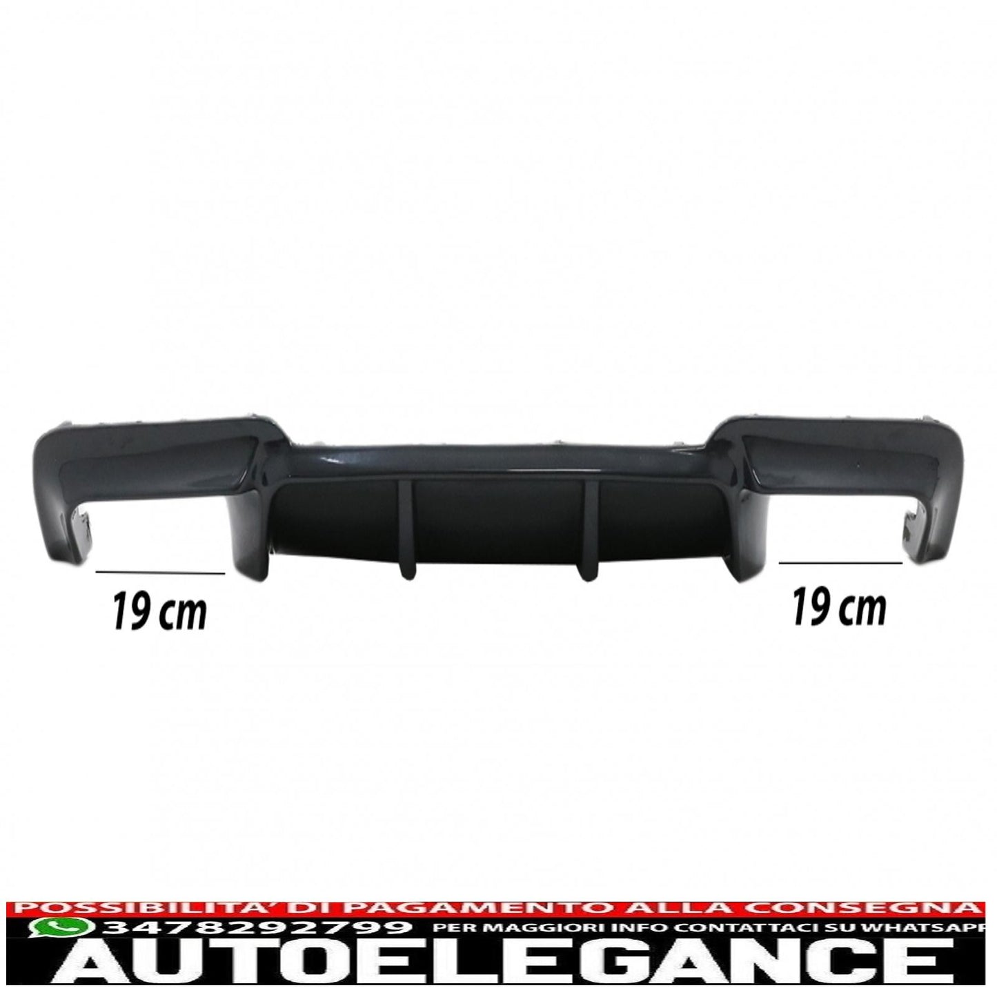 diffusore d'aria a doppia uscita adatto per bmw serie 5 f10 f11 (2011-2017) m design nero pianoforte