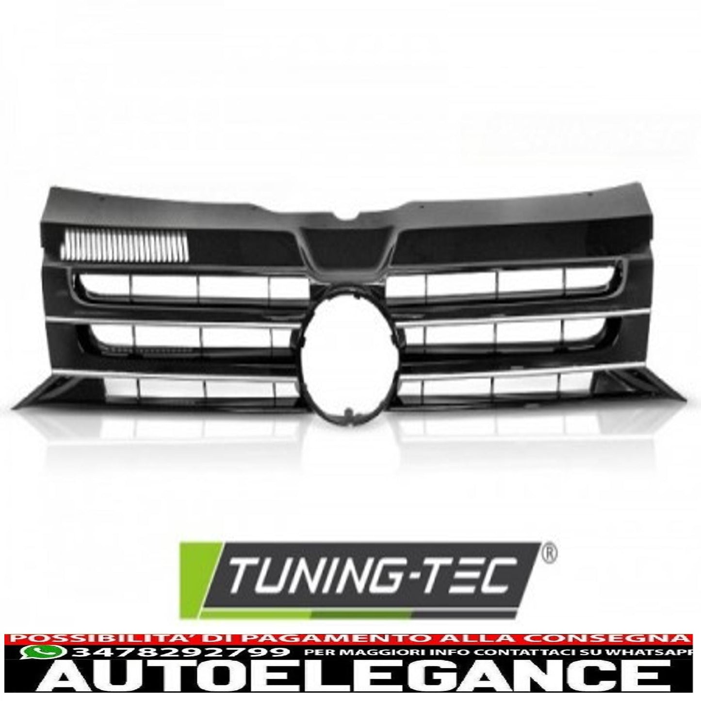 Griglia cromata nera per VW T5 10-15 Caravelle Multivan