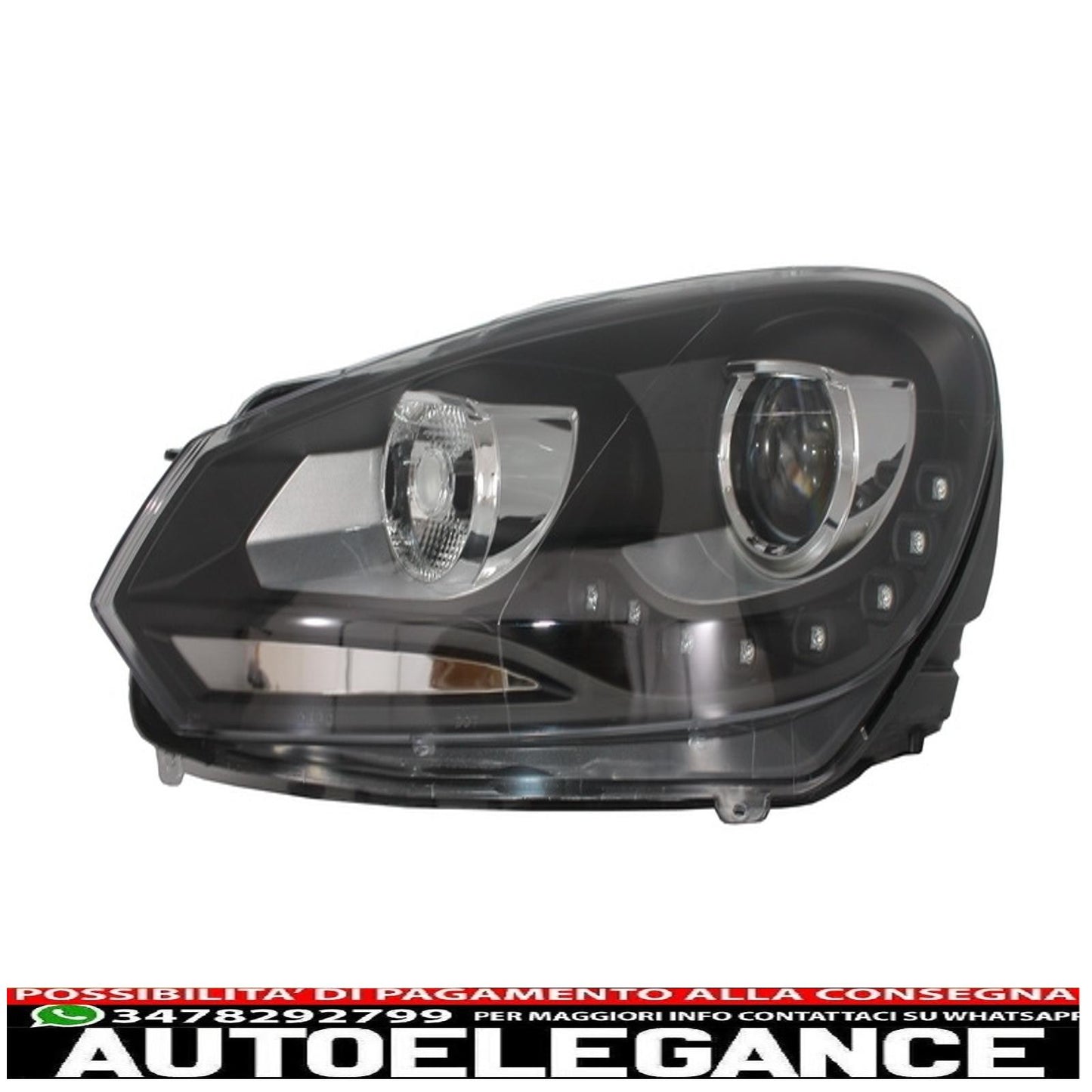 headlights suitable for VW Golf 6 VI (10.2008-2012) LED DRL daylight GTI look 