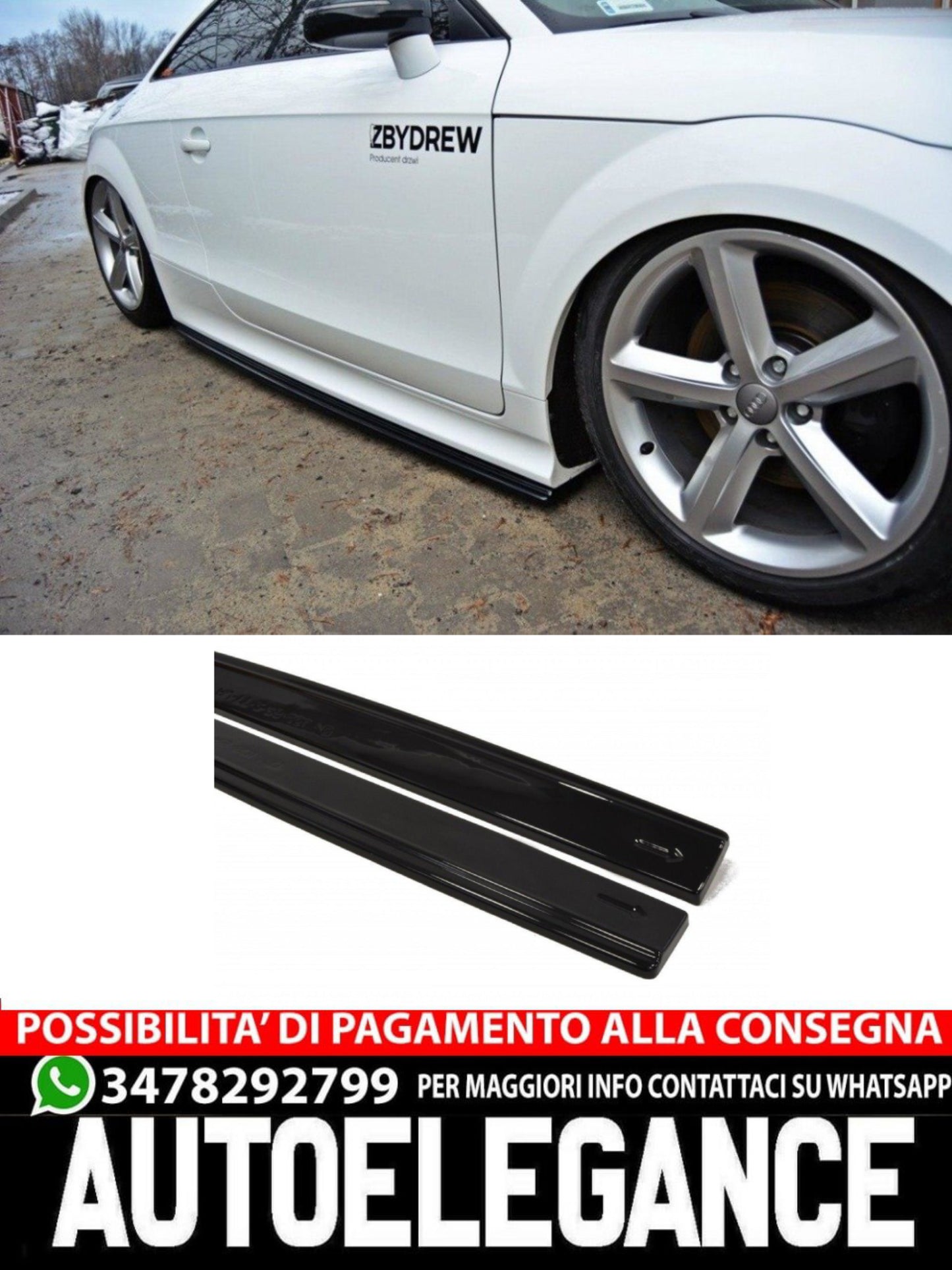 MINIGONNE LATERALI COMPATIBILI PER AUDI TT RS 8J  (2009-2013)