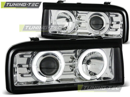 Headlights For VW CORRADO 88-95 ANGEL EYES CHROME...-show original titleOriginal textHeadlights For VW CORRADO 88-95 ANGEL EYES CHROME.. 