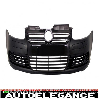 body kit suitable for vw golf 5 v r32 black gloss grille (2003-2007) with full exhaust system