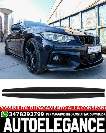 SOTTOMINIGONNE ADATTE PER BMW SERIE 4 F32 F33 F36 LOOK NERO LUCIDO DESIGN MSPORT