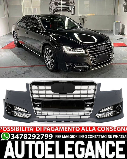 FRONT BUMPER SUITABLE FOR AUDI A8 D4 - D4.5 2014-2017 RAW LOOK S8 DESIGN