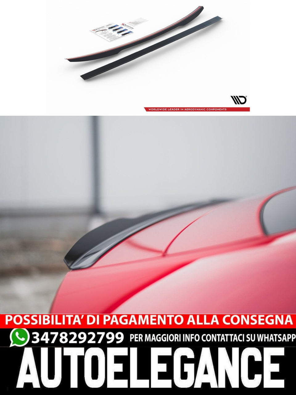 SPOILER CAP adatto compatibile per AUDI A7 C8 / C8 S-LINE / S7 C8 / RS7 C8